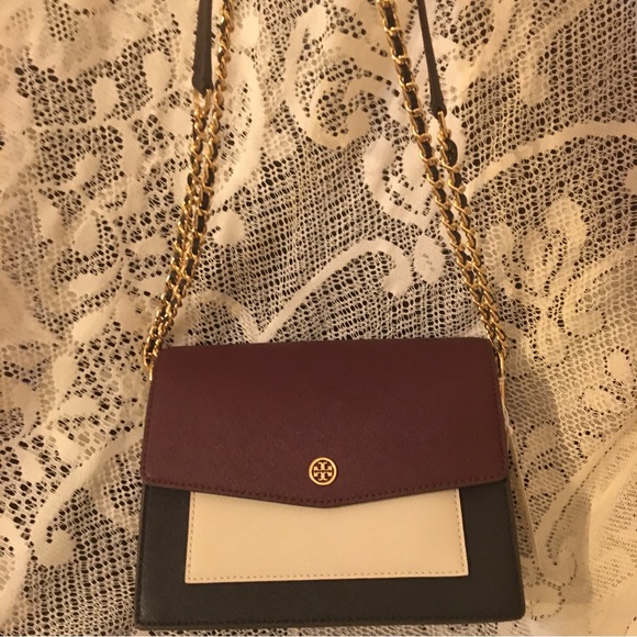 NWT Tory Burch Robinson Color-Block Double-Strap Convertible Shoulder Bag - Picture 9 of 14